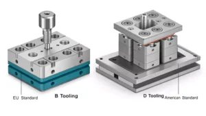 Comparison image of B tooling and D tooling sets