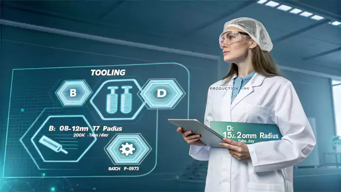 Engineer making a choice between B and D tooling schematics