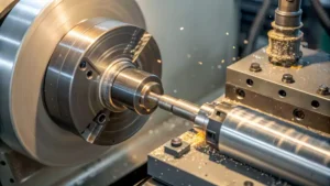 Metal parts machined on CNC lathes