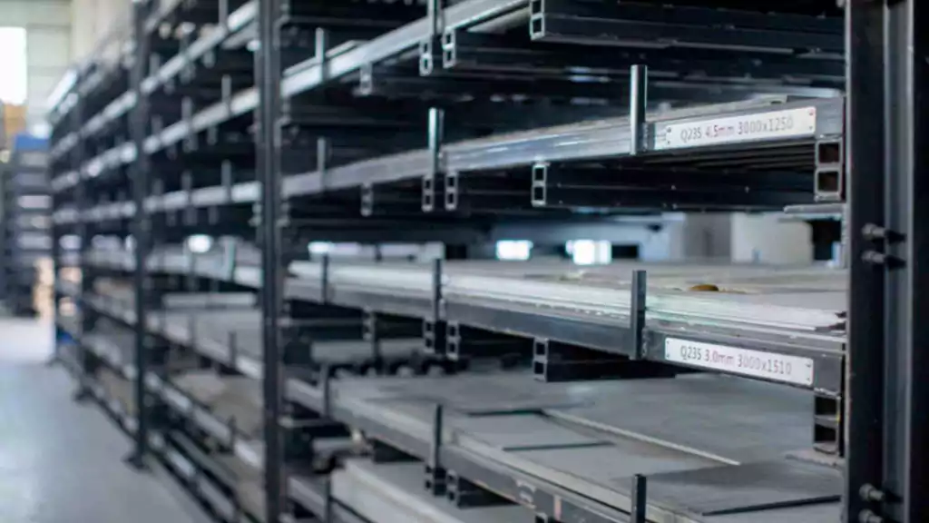 An image showing labeled raw stock of common steel grades like 1018, 4140, and 304