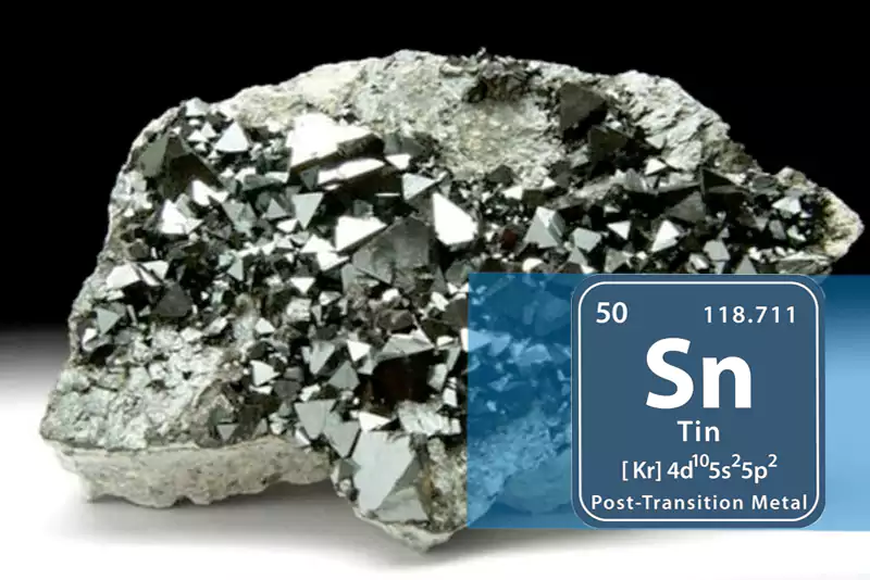 Raw tin ore material