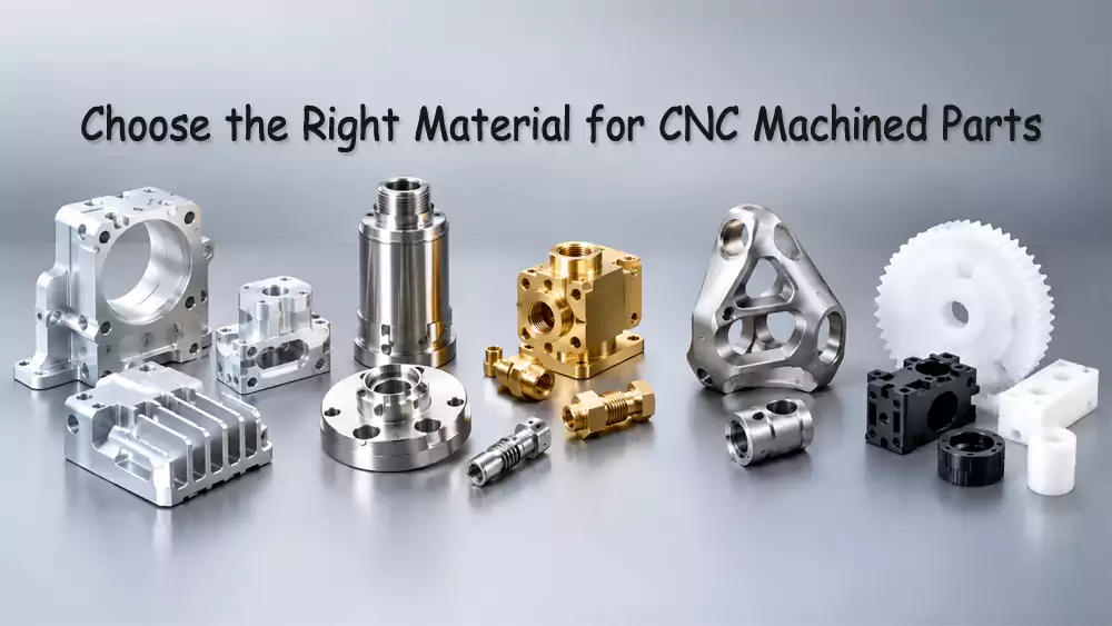 CNC machined metal and plastic parts in different materials