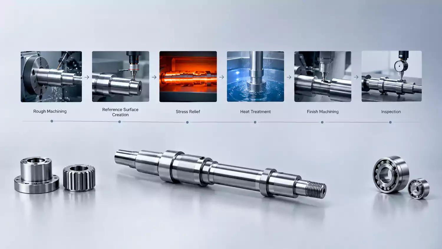 Precision CNC turning and machining of shafts and rotating parts