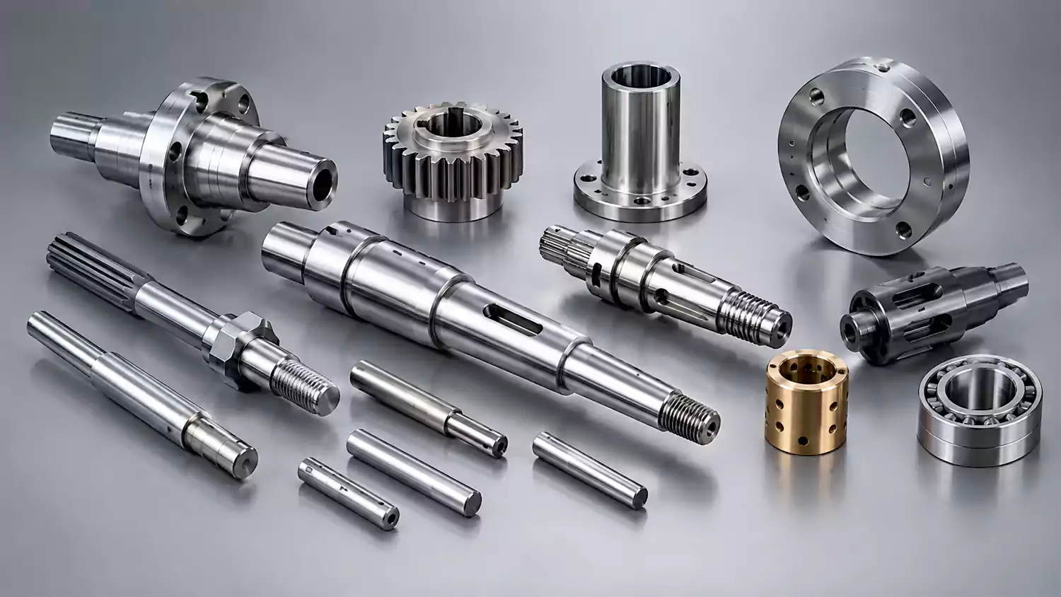 Precision custom shafts, pins, and rotating parts for industrial applications